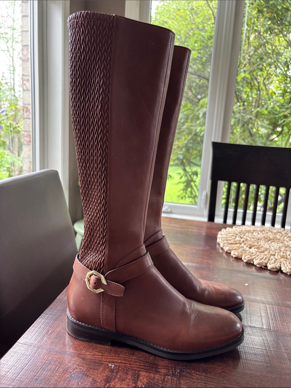 Cole Haan Women’s Tall Leather Riding Boots in Brown